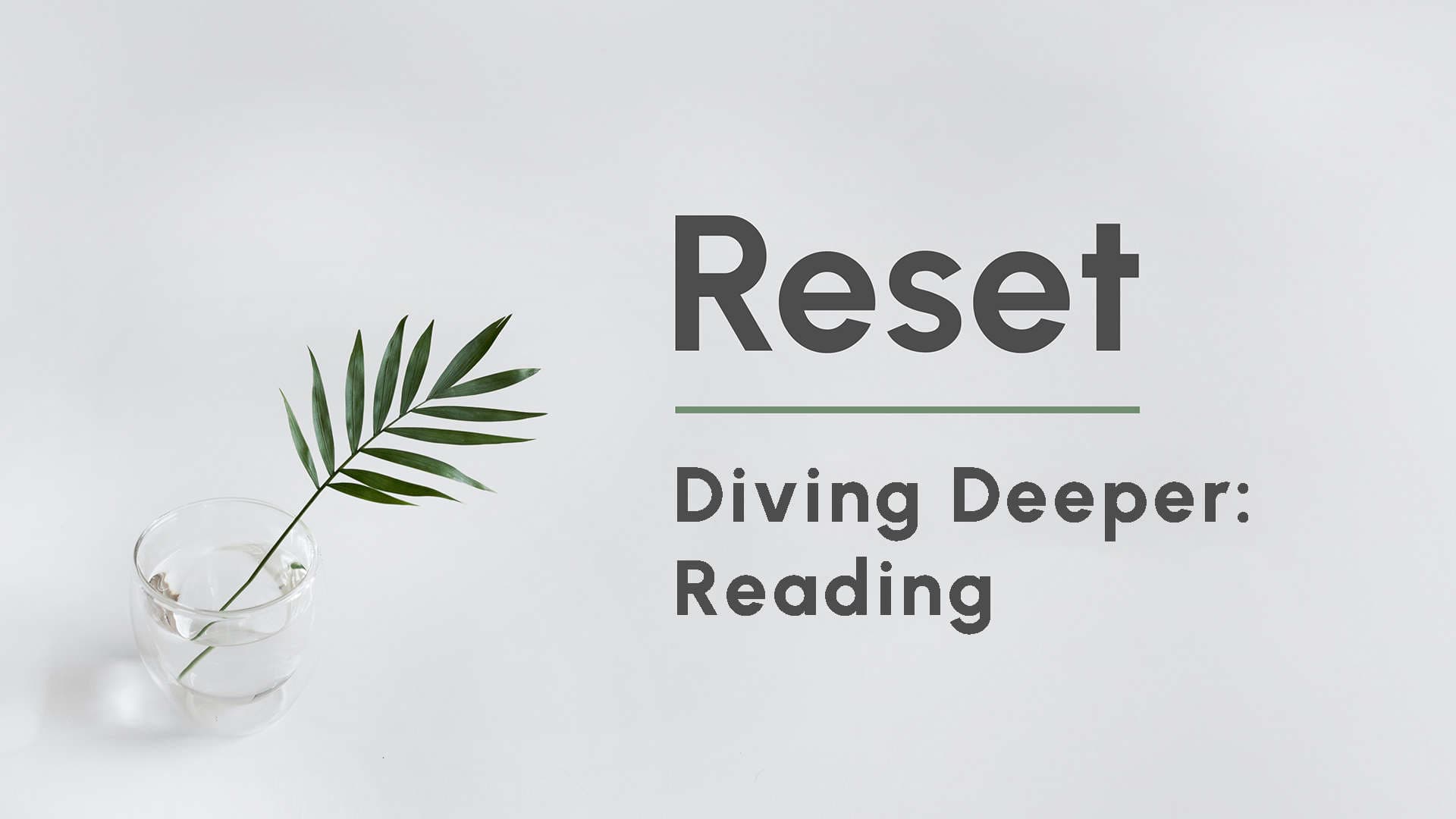 Diving Deeper | Reading